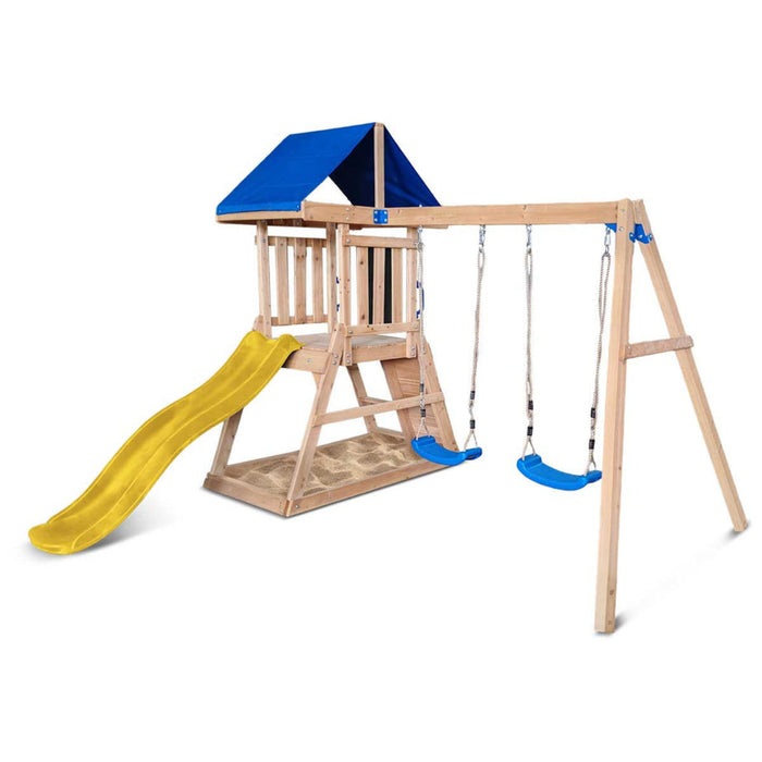 Lifespan Kids Hazelbrook Swing Set & Playground with 1.8m Slide