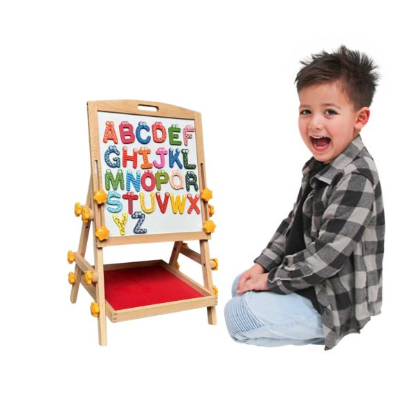 Magnetic and Chalk Board Kids Easel