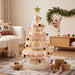 Jingle Jollys 3D honeycomb pop-up paper Christmas tree kit, 114cm in champagne white