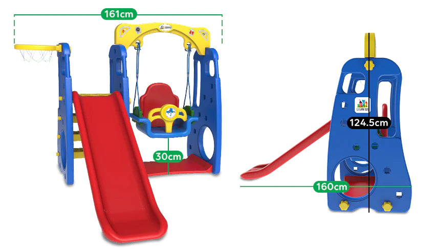 Lifespan Kids 4 in 1 Swing & Slide with Basketball Hoop for Toddlers