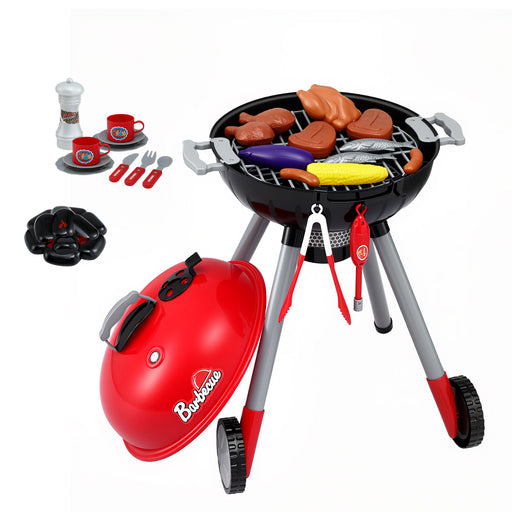 Keezi pretend BBQ toy with play food accessories