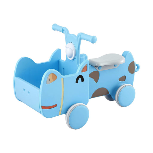 Keezi blue push car with storage space