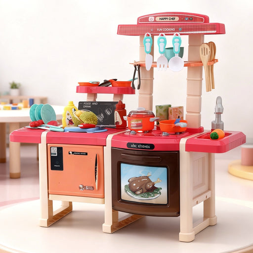 Keezi kids pretend play kitchen with sound and light