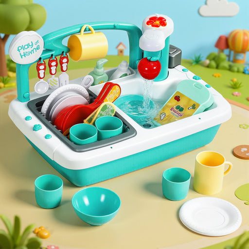 Keezi kids kitchen play set in green
