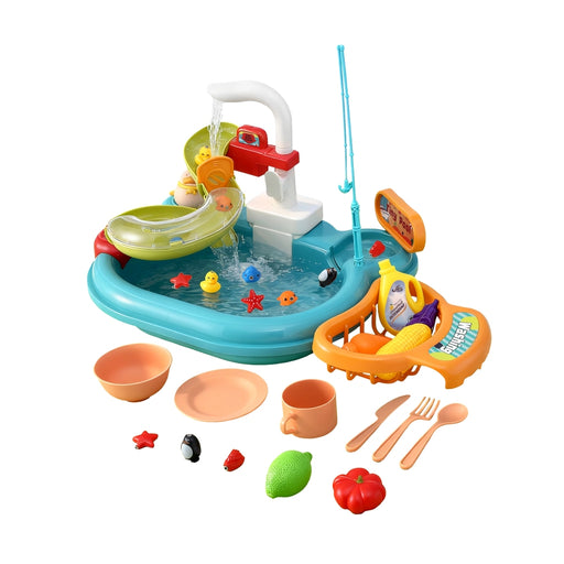 Keezi toy sink playset with floating fishing toys