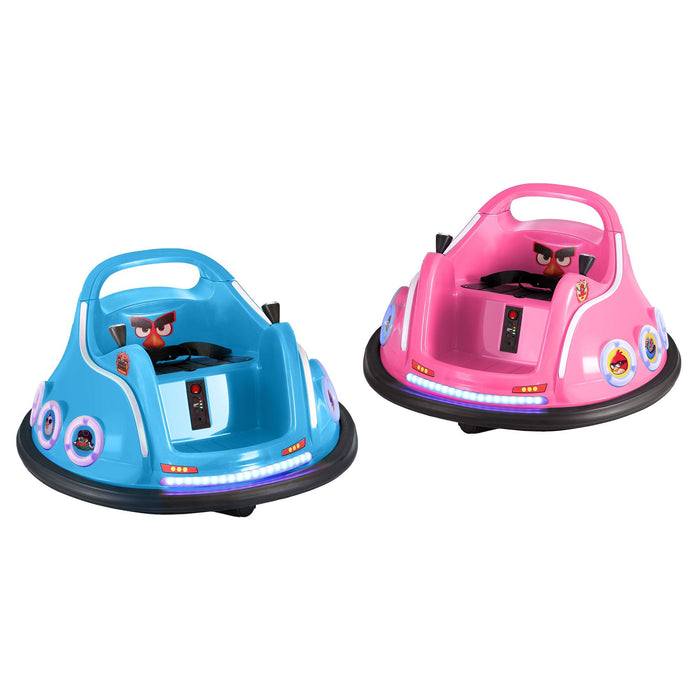 Kids Ride On Car Bumper Electric Toys Cars with Remote Control Stickers Light Blue Pink