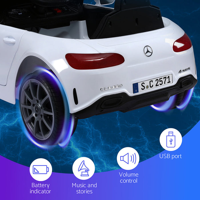 Kids Electric Ride On Car White 04
