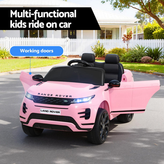 Rigo Ride On Car Kids Electric Ride On Cars Land Rover Licensed 12V Pink