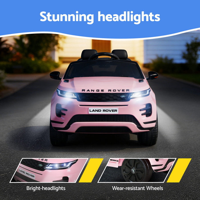 Rigo Ride On Car Kids Electric Ride On Cars Land Rover Licensed 12V Pink