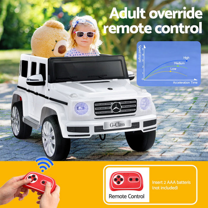 Mercedes-Benz G500 Electric Kids Ride On Car White 05