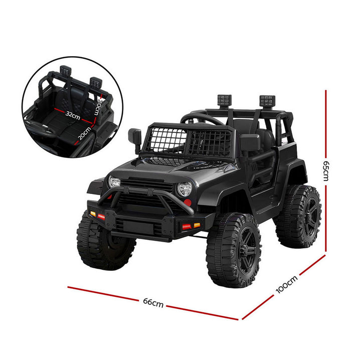 Rigo Ride On Car Kids Electric Ride On Cars Kids Jeep 12V Black