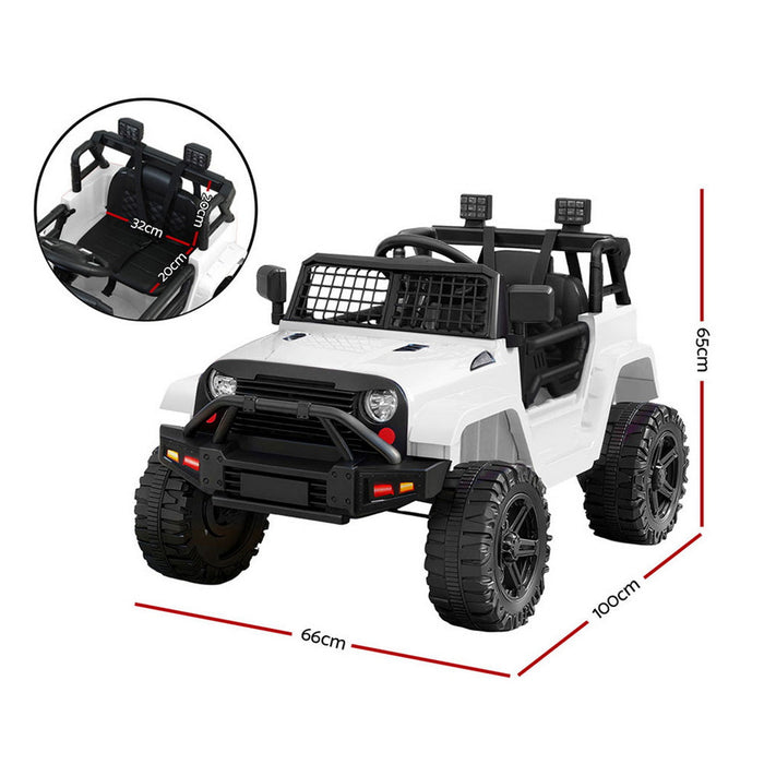 Rigo Kids Electric Ride On Jeep White 01