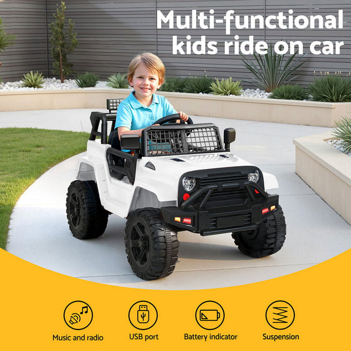 Rigo Kids Electric Ride On Jeep White 03