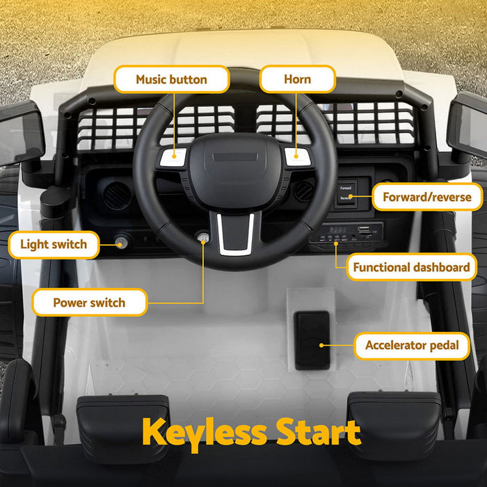 Rigo Kids Electric Ride On Jeep White 05