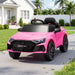 Licensed Audi RS3 kids ride on car in pink