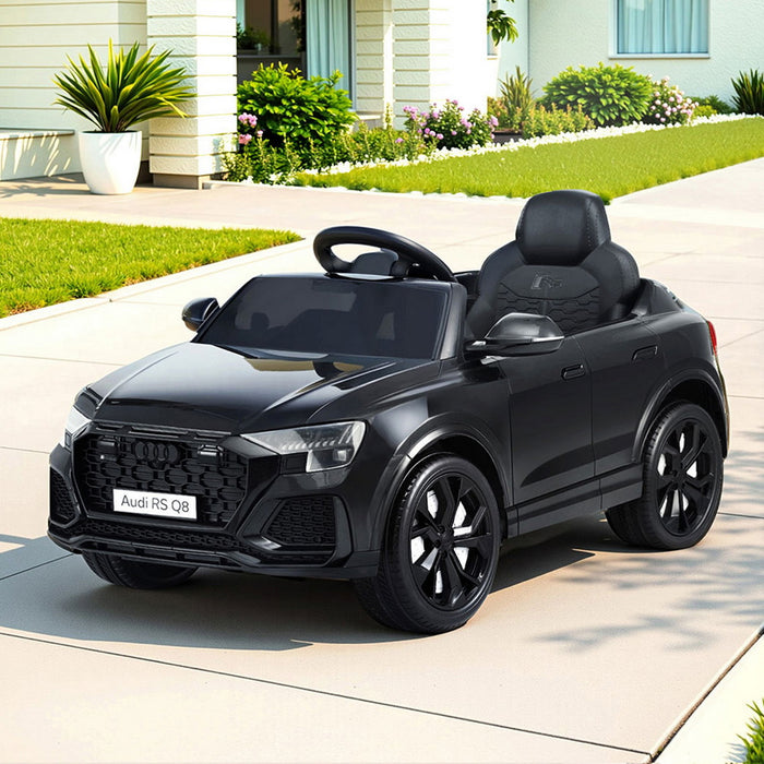Kids Ride On Car Licensed RSQ8 Electric Toy Black Remote 12V Cars Black