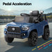 Toyota Tacoma ride on car in blue, full view