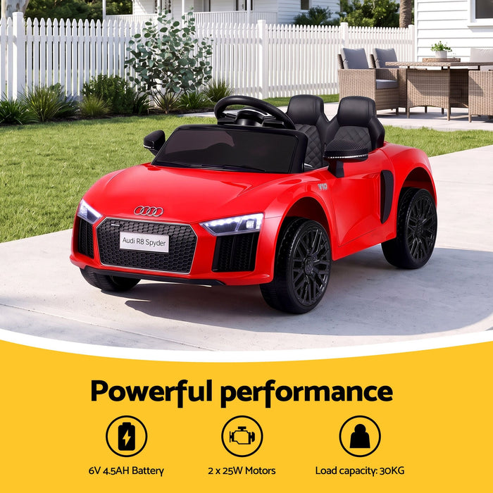 Kids Ride On Audi R8 Red 06