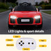 Kids Ride On Audi R8 Red 07