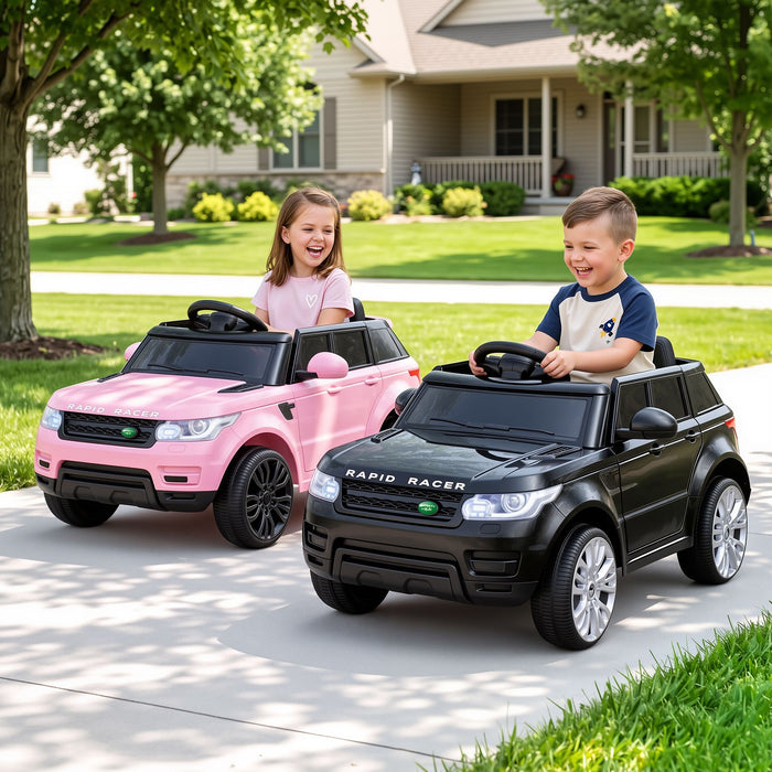 Rigo Kids Electric Ride On Car Black Pink Ride-On Toy with Remote Control