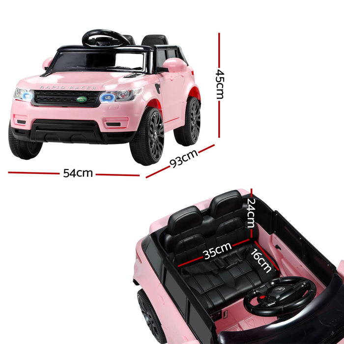 Rigo Kids Electric Ride On Car Black Pink Ride-On Toy with Remote Control