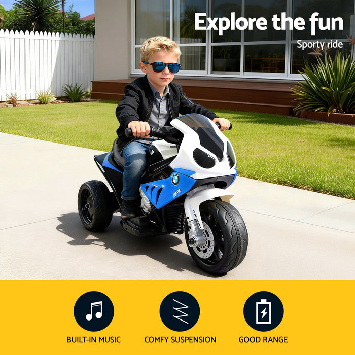 BMW Kids Electric Ride On Motorbike Blue 03