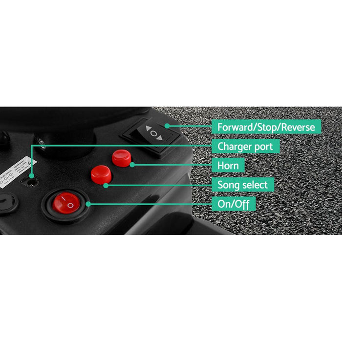 Rigo Kids Electric Ride On Truck Black 02