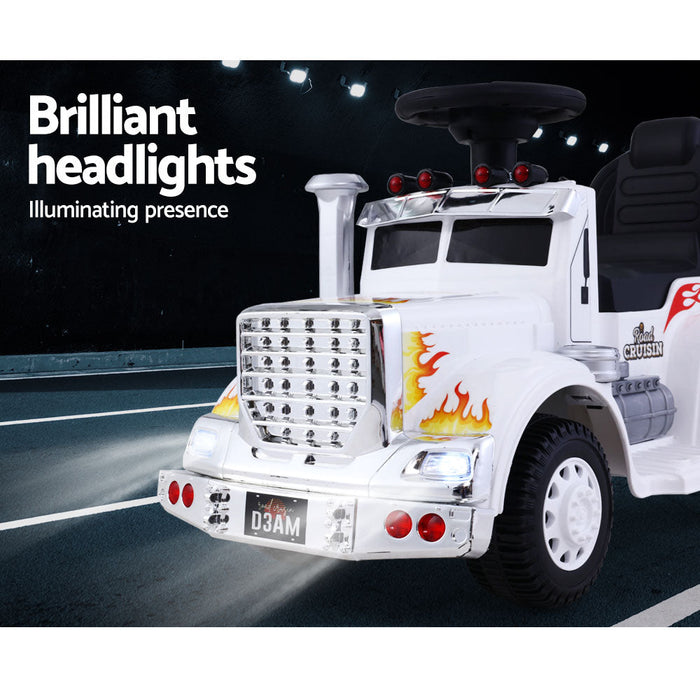 Rigo Kids Electric Ride On Truck White 04