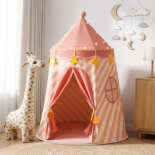 Keezi kids play tent with star lights, 116cm x 153cm