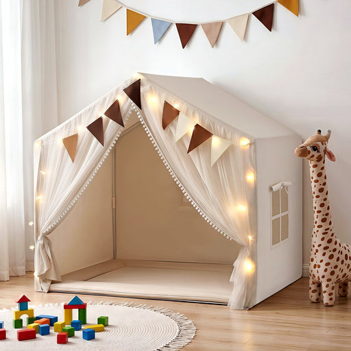Keezi kids play tent with star lights and flag