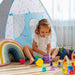 Blue ball pit tent for indoor and outdoor play