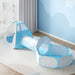 Basketball hoop panel on the Keezi kids play tent in blue