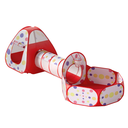 Keezi red pop up play tent and ball pit