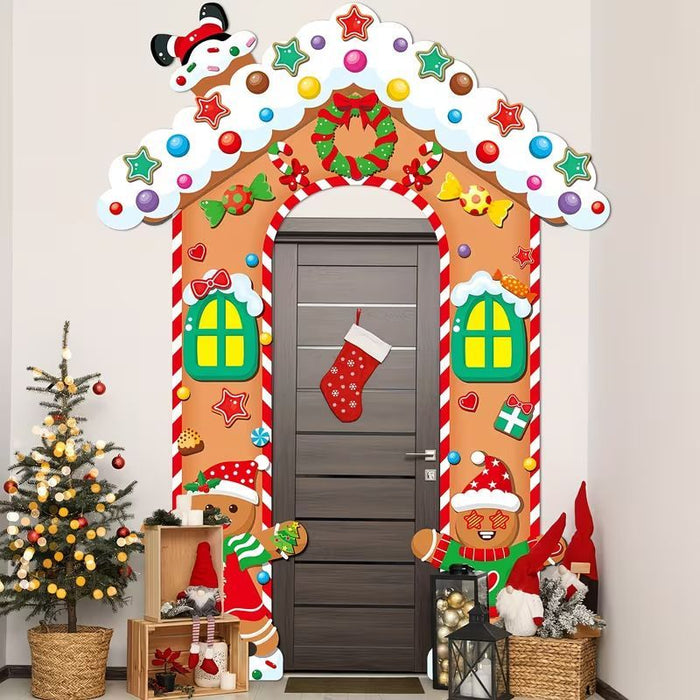 Merry Christmas Archway Banner 1.9m x 2.5m - Front Door Decoration