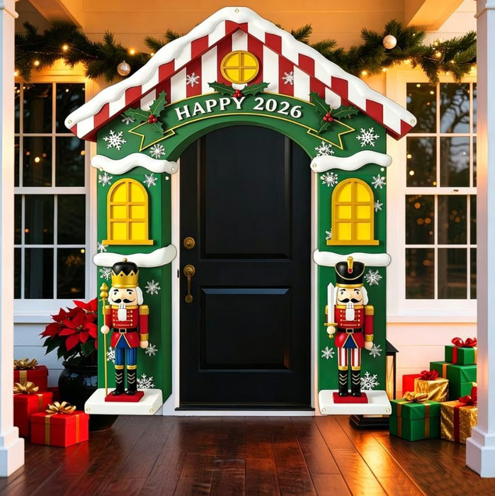 Merry Christmas Archway Banner 1.9m x 2.5m - Front Door Decoration
