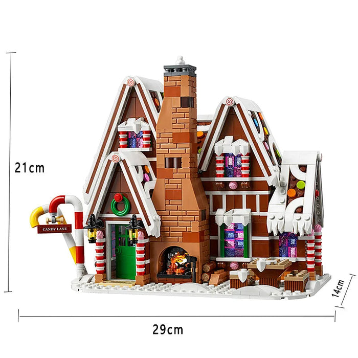 Santa's Gingerbread House Building Blocks Set