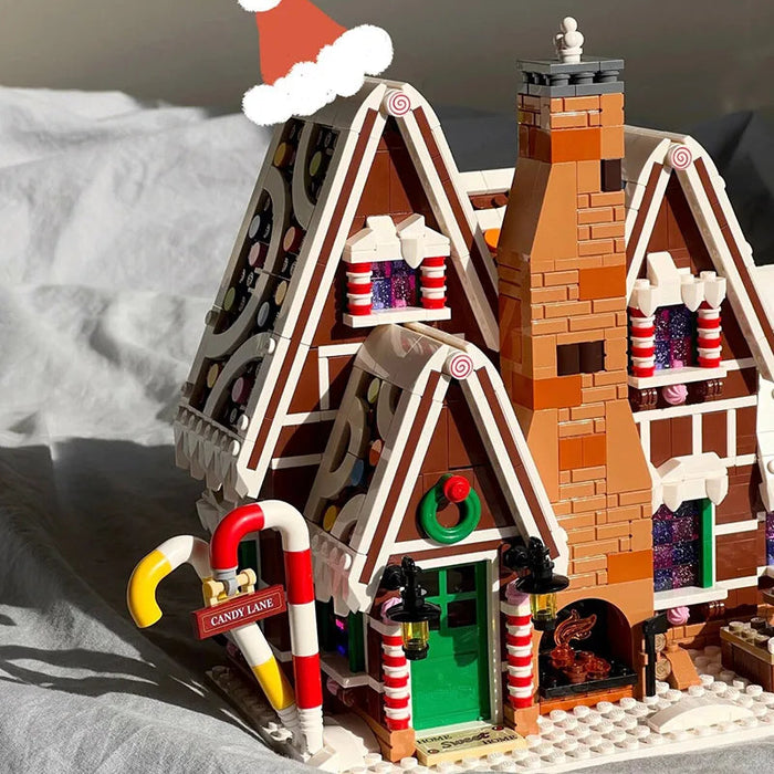 Santa's Gingerbread House Building Blocks Set