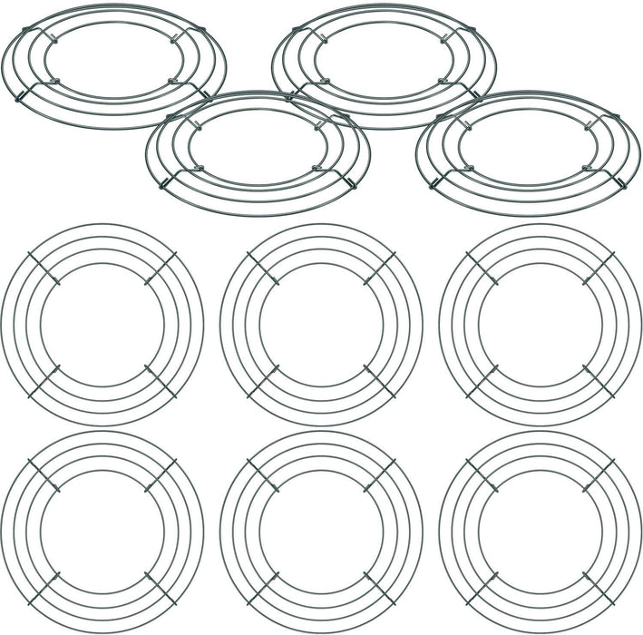 Wreath Making Frames 30cm - 10 Pack Green Wire