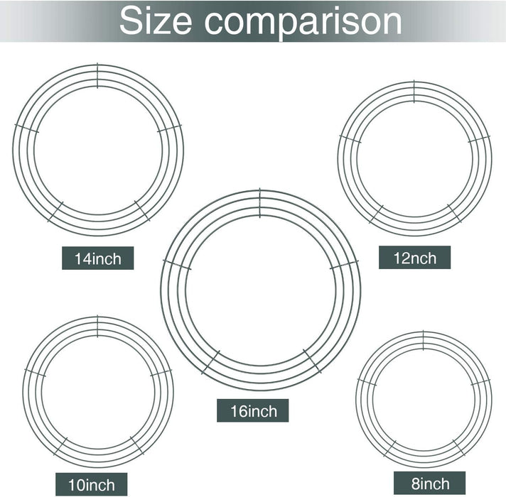Wreath Making Frames 30cm - 10 Pack Green Wire