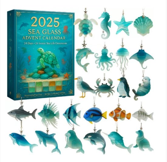 Ocean Creatures Glass Figurine Advent Calendar