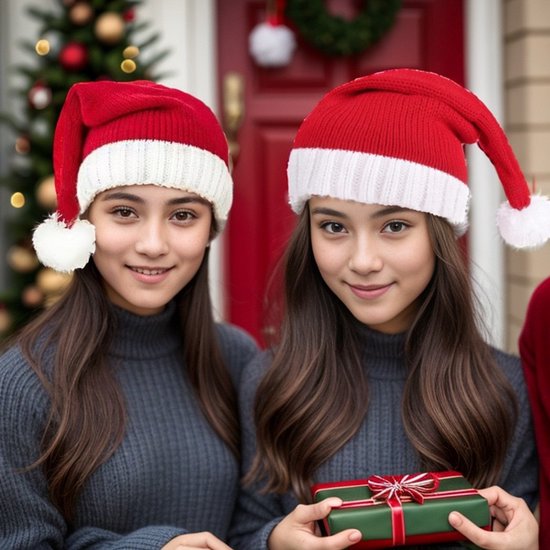 Santa Hats 2 Pack - Adult & Baby Sizes