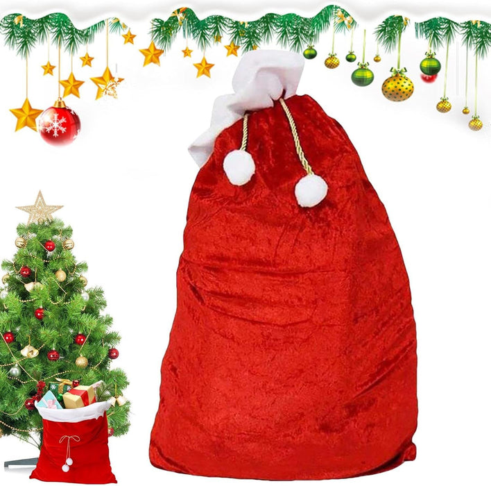 Santa Sacks 70x50cm Red Drawstring - 2 Pack