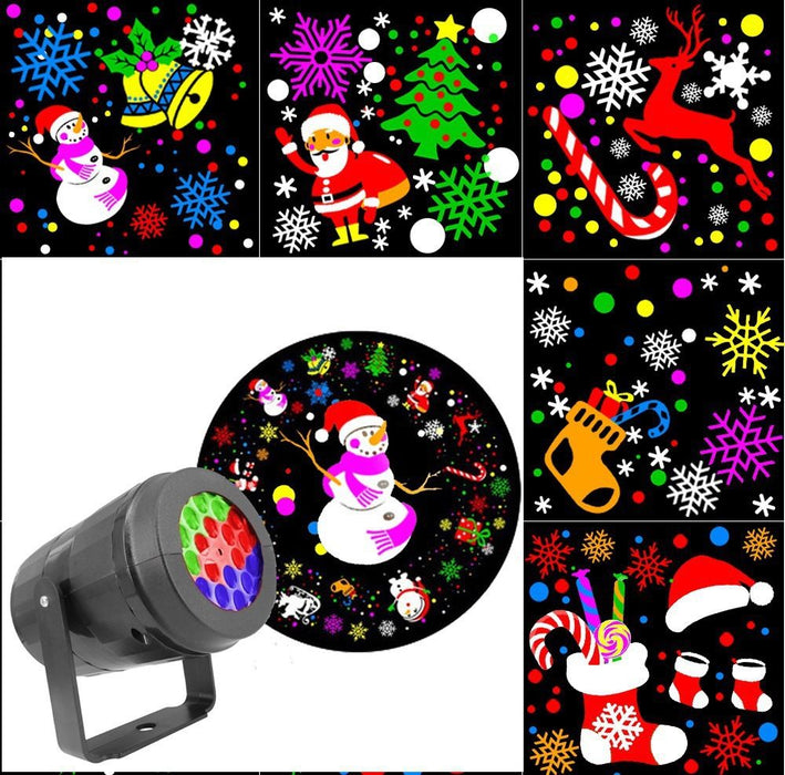 Rotating Snowflake Blizzard LED Projector Light