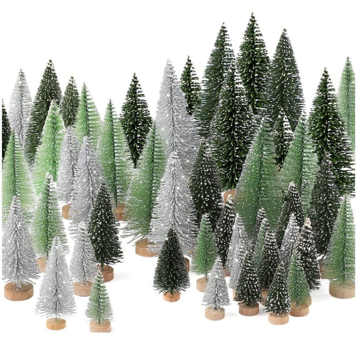 Mini Artificial Christmas Trees - 30 Pack