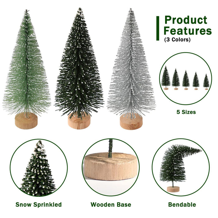 Mini Artificial Christmas Trees - 30 Pack
