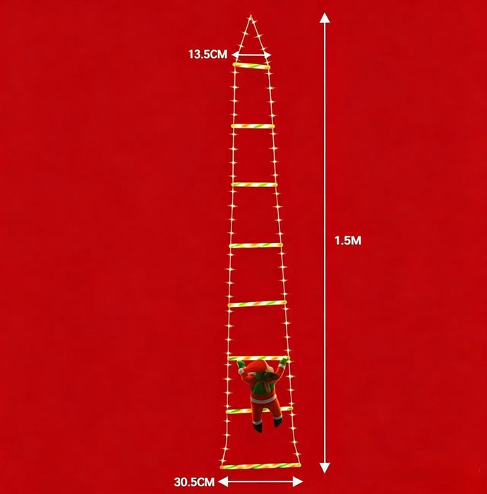 Christmas Climbing Ladder Light 1.8m - USB with Remote