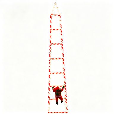 Christmas Climbing Ladder Light 1.8m - USB with Remote