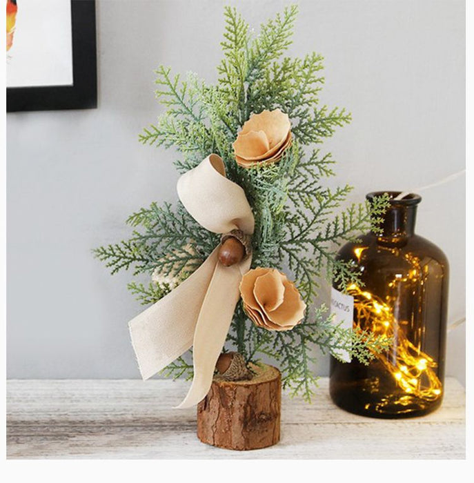 Red Berry Mini Christmas Tree 25cm - Desktop Potted Tree