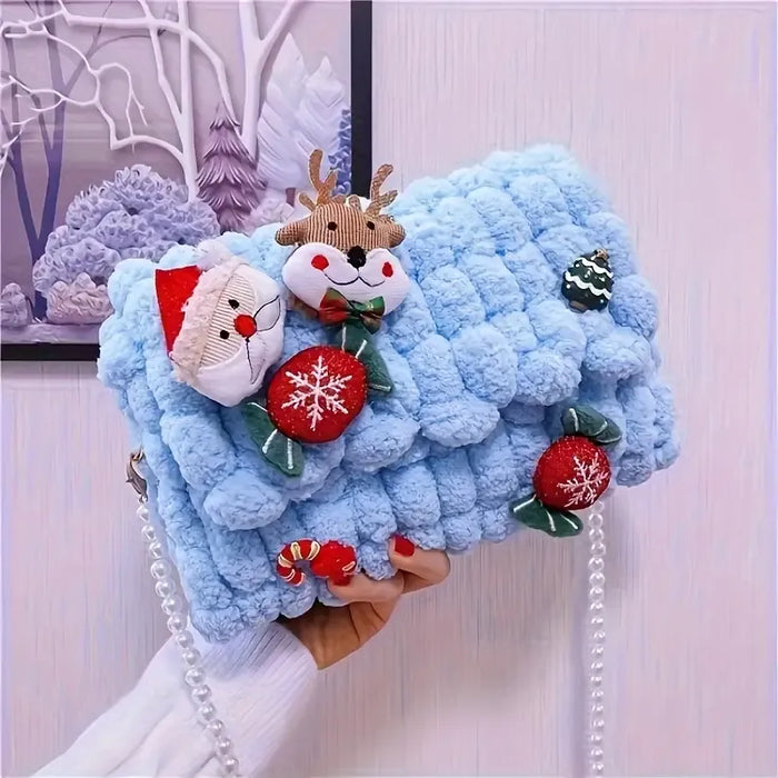Christmas Plush Cartoon Crossbody Bag