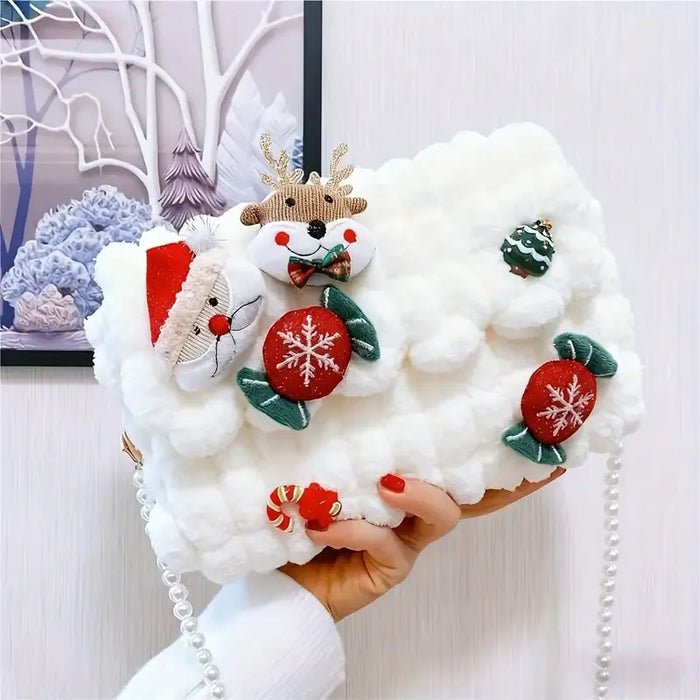 Christmas Plush Cartoon Crossbody Bag